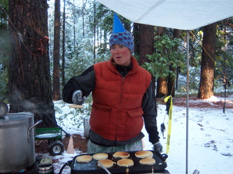 pancakes in the snow