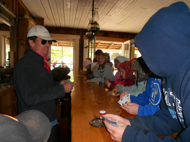 Playing cards at the saloon